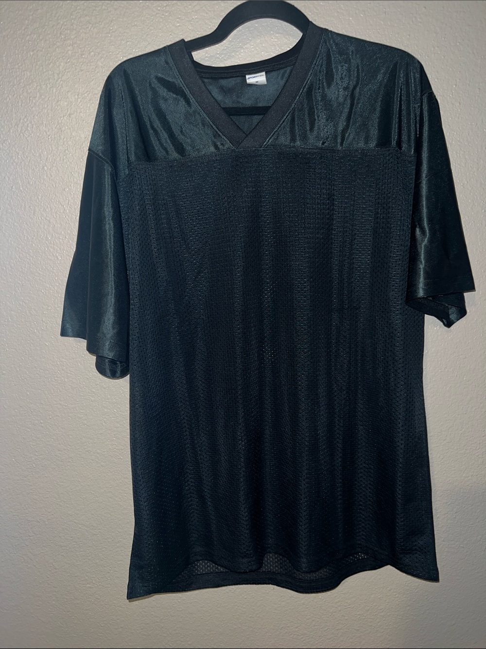 Sport-Tek Black V-Neck Mesh Athletic Top